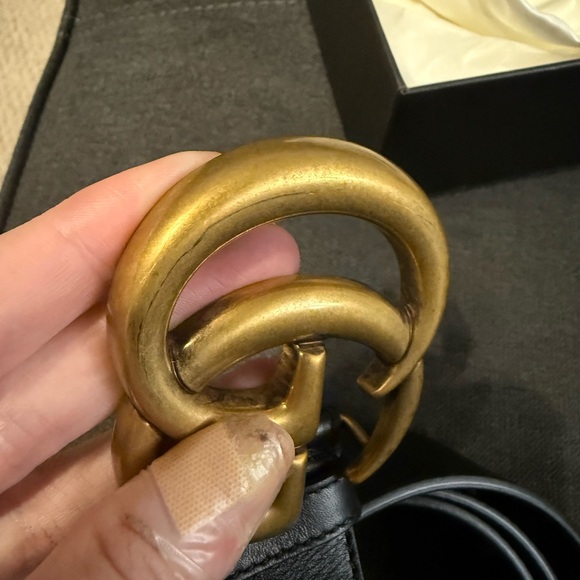 🚨Authentic🚨Gucci Black Leather Belt Marmont - Picture 7 of 12